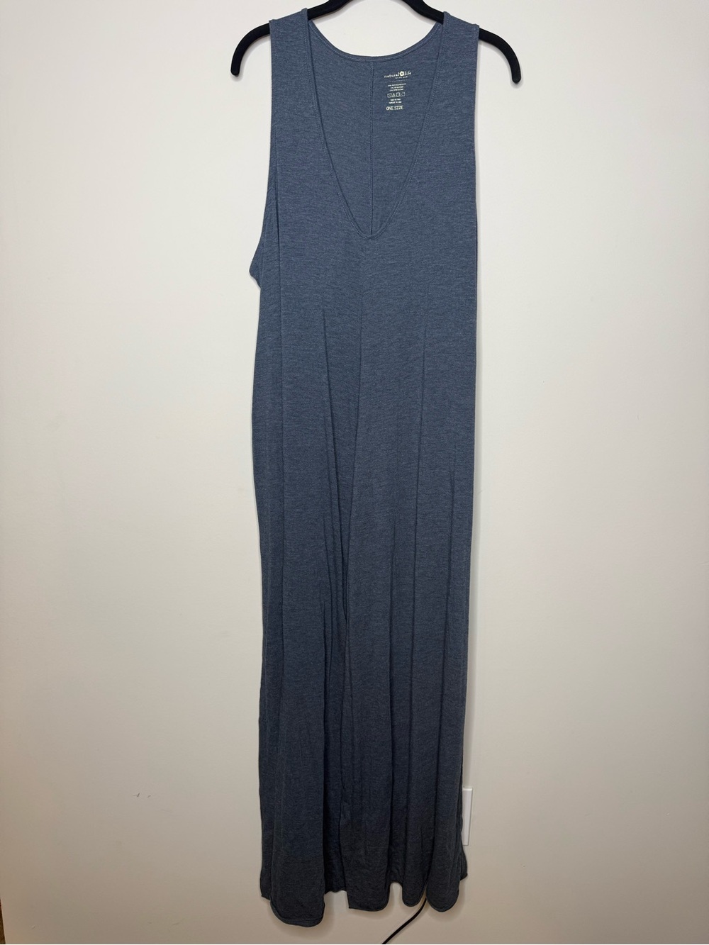 Natural Life Sleeveless Maxi romper in Heather Slate Blue